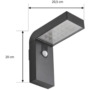 PRIOS - Wandlampen buiten - 1licht - Aluminium, kunststof (PC) - H: 20... pas cher