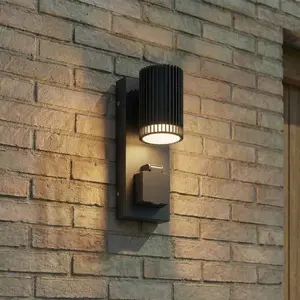 Lindby - Wandlamp buiten - 1licht - Aluminium, polycarbonaat - H: 22.8... pas cher