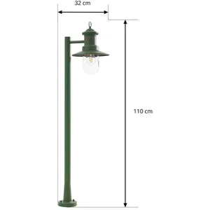 Lindby - Tuinpad verlichting - 1licht - Staal, glas - H: 110 cm - E27 ...