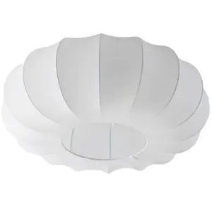 Lindby - plafondlamp - 3lichts - Textiel, metaal - H: 23 cm - E27 - wit pas cher