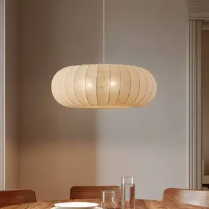 Lindby - Hanglamp - 3lichts - Textiel, metaal - H: 26 cm - E27 - beige