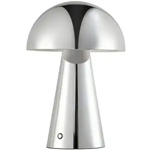 Lindby - LED tafellamp- met dimmer - 1licht - IJzer, polycarbonaat - H: 30 cm - chroom - Inclusief lichtbron