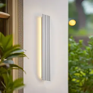 Lucande - LED wandlamp buiten - 1licht - Aluminium, polycarbonaat - H:... pas cher