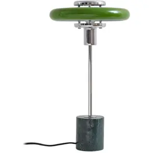 Lindby - Tafellamp - 1licht - Metaal, marmer - H: 46 cm - E14 - groen