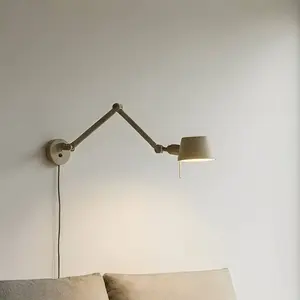 Lucande - wandlamp - 1licht - metaal - H: 14 cm - E27 - beige