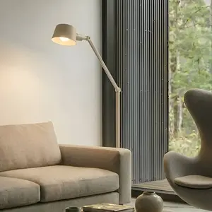 Lucande - vloerlamp - 1licht - metaal - H: 171 cm - E27 - beige pas cher