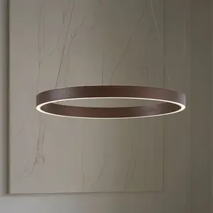 Lucande - Hanglampen- met dimmer - CCT - 1licht - Metaal, siliconen - H: 4.5 cm - koffiebruin, wit - Inclusief lichtbron pas cher