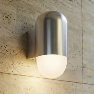 Lindby - Wandlamp buiten - 1licht - Aluminium, glas - H: 21.5 cm - E27 - aluminium, wit pas cher