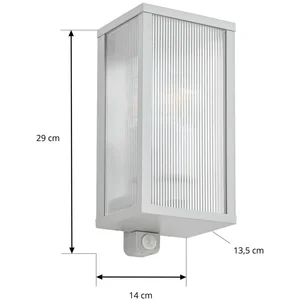 Lindby - Wandlampen buiten - 1licht - Aluminium, polycarbonaat - H: 29...