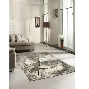 the carpet Marla Tapis moderne élégant salon/chambre poils courts denses relief profond Nature 200 x 290 cm D29 pas cher
