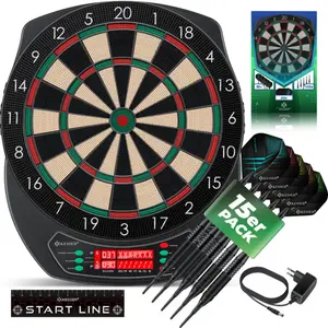KESSER® Dartboard - Electronic Dartboard Profi Set - E Dartbord met 15...