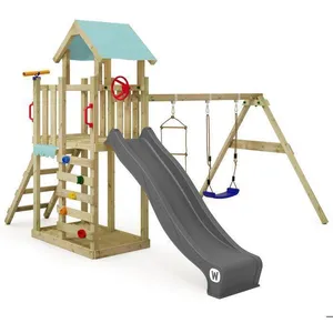 Comparateur de prix : Aire de jeux Wickey Multiflyer Light avec balançoire et toboggan anthr...