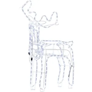 BELIANI Décoration de jardin à LED renne animé blanc 94 cm INNNES pas cher