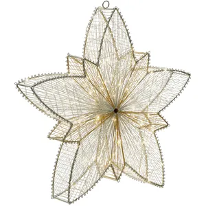 BELIANI Décoration de jardin à LED étoile argentée à suspendre 50 cm HOFSOS pas cher
