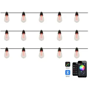 BELIANI Guirlande de Lumières LED Multicolores Contrôlable et Personna... pas cher