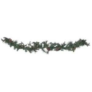 BELIANI Guirlande de Noël Verte à led à Minuterie Programmable Alimentation Piles aaa Kamerun pas cher