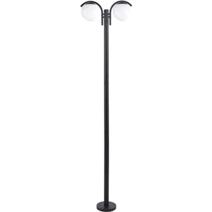 BELIANI Lampadaire d'Extérieur Moderne en Aluminium à 2 Lumières de Jardin Noir Kulsi pas cher