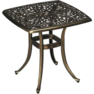 Outsunny Garten Beistelltisch Aluminium Bronze pas cher