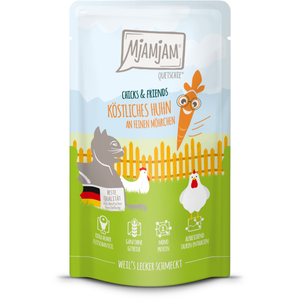 MjAMjAM 12 x 125 g - Chicks & Friends - délicieux poulet accompagné de fines carottes pas cher