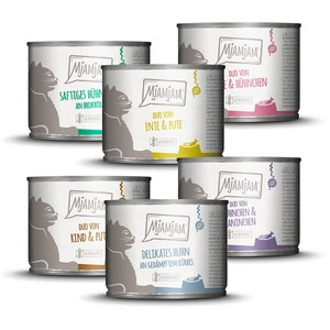 6x 200g Mixpack MjAMjAM Mix 2 (6 sortes) nourriture pour chat humide pas cher