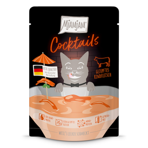 MjAMjAM Cocktails 20 x 40 g pour chat   boeuf pas cher