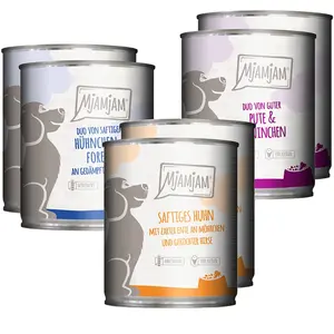 MjAMjAM Adult 6 x 800 g pour chien - lot mixte I (3 variétés) pas cher