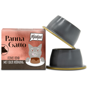 2x80g boeuf délicat avec finition raffinée MjAMjAM Panna Gatto Nourriture humide pour chats pas cher