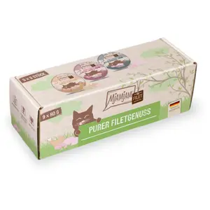 MjAMjAM - Nourriture humide de qualité supérieure pour chats   Paquet de mélange pur de filets, 9 x 80 g, sans céréales avec beaucoup de viande pas cher