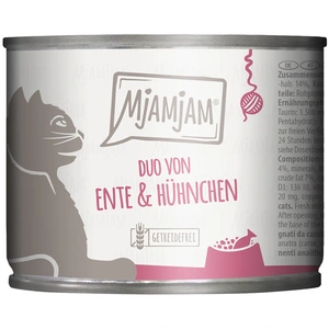 6x 200g MjAMjAM Duo canard tendre & poulet aux carottes nourriture pou... pas cher