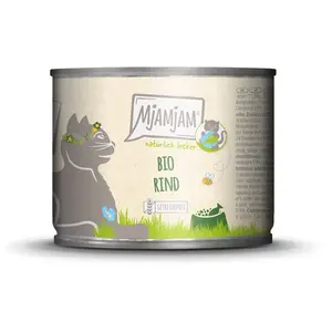 MjAMjAM Natürlich Lecker 6 x 200 g pour chat - boeuf bio pas cher