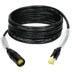 Klotz CP6ER1Y patchkabel CAT7 S/FTP Ø 6.3mm zwart 3 m
