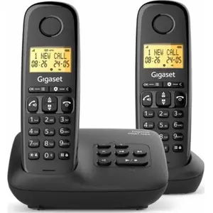 Téléphone fixe - GIGASET - Basic 100A DUO - Répondeur - Mains libres -... pas cher