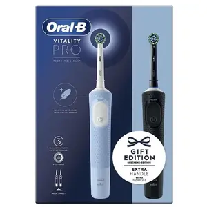 Oral-B Vitality Pro D103 Duo Brosse à dents électrique noir bleu