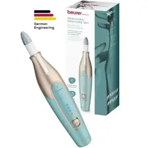 Beurer MP 84 - Appareil de manucure et pédicure rechargeable - puissante batterie ionique au lithium avec 10 accessoires
