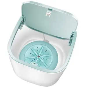 OUTAD Petit Machine à Laver avec Fonction de Essorage pour Sous-vêtements, Vêtement de Bébé, Voyage, Camping - bleu pas cher