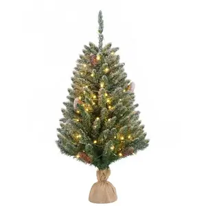 ALIGHTUP Sapin de Noël Artificiel Lumineux LED, 90cm 100 Branches en PVC pour Décoration Noël pas cher