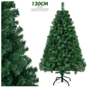 ALIGHTUP Sapin de Noël Artificiel en PVC, 120cm avec 230 Branches & Support en Fer,Vert pas cher