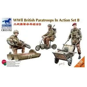 Wwii British Parattroops In Action Set B - 1:35e - Bronco Models