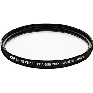 Filtre de Protection OM SYSTEM PRF-D58 MFT Pro, adapté aux objectifs Olympus OM SYSTEM M.ZUIKO (75mm F1.8, 12-45mm Pro,14-150mm, 40-150mm F4-5.6, 75-300mm) pas cher
