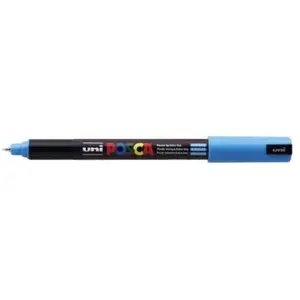 Uni-Ball Uniball Marqueur Pte calibrée extra-fine POSCA PC1MR 0,7mm Bleu Clair pas cher