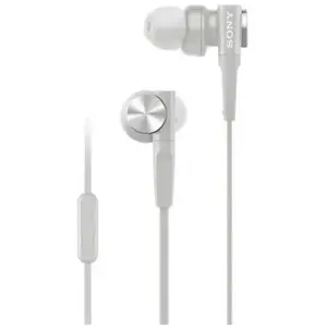 Ecouteurs intra-auriculaires filaires Sony MDR-XB55AP Blanc pas cher