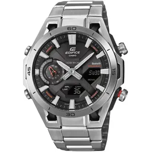 Casio, Montre, ECB-2300D-1AEF, Argent, Noir, (45.80 mm)