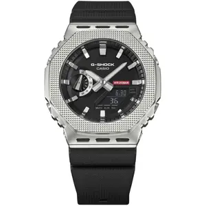 Casio, Montre, GM-2100M-1AER, Noir, Argent, (Chronographe, Montre analogique, Montre numérique, 49.30 mm)