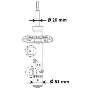 Schokdemper 3338057 Kayaba pas cher