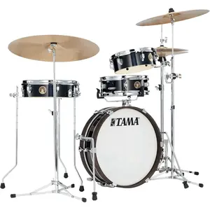 Tama LJK48P-HBK Club-JAM Pancake 4-delige ketelset Hairline Black pas cher