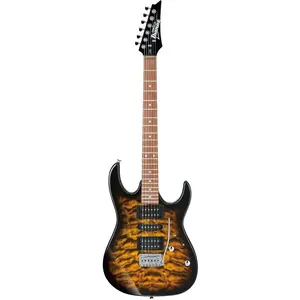 Comparateur de prix : Elektrische gitaar Ibanez GRX70QASB Transparant Sunburst