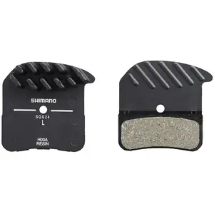 Plaquettes de frein vélo Shimano H03A-RF en résine avec ailette et ressort - noir pas cher