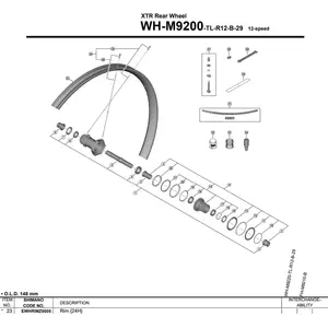 Shimano Jante Vtt Xtr 24h Wh-m9200-tl Ewhrimz0005 pas cher