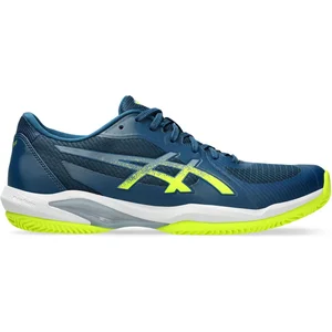 ASICS Solution Swift FF 2 Clay, Baskets pour homme, Mako Blue Safety Yellow, 43.5 EU pas cher