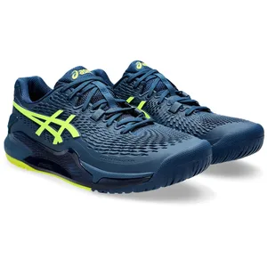 Asics Gel-Resolution 9 Baskets Homme 48 EU, Mako Blue Safety Yellow, 48 EU pas cher